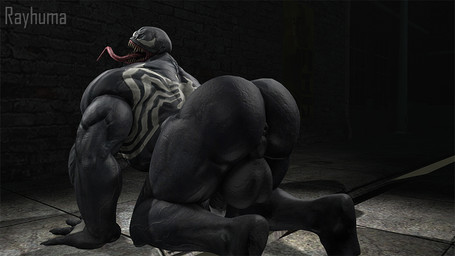 balls big_balls black_body genitals long_tongue male not_furry nude penis sharp_teeth solo teeth tongue rayhuma marvel venom_(marvel) humanoid symbiote 2020 3d_(artwork) digital_media_(artwork) source_filmmaker_(artwork)
