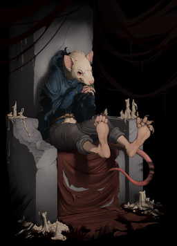 4_toes anthro barefoot chair claws clothed clothing fantasy feet foot_fetish furniture legs_up male paws plantigrade sitting smile soles solo tail throne toe_claws toes kredri dark_souls fromsoftware crassus_(hioty) mammal murid murine rat rodent absurd_res hi_res