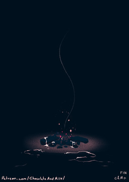 campfire simple_background smoke text zero_pictured chocolateandmilk 2021 absurd_res dated hi_res signature url