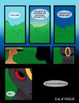 ambiguous_gender breloom close-up comic day determined dialogue duo_focus eeveelution end english_text female feral generation_2_pokemon generation_3_pokemon group hi_res male nature night nintendo outside pokemon pokemon_(species) protective red_eyes smile sunset tderek99 text umbreon