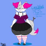 anthro blue_eyes bottomwear breasts chest_tuft choker clothing dipstick_tail eyewear feet female footwear glasses huge_thighs inner_ear_fluff jewelry markings multicolored_body necklace shirt skirt smile socks solo tail tail_markings thick_thighs topwear tuft two_tone_body wide_hips thixxen nintendo pokemon lana_wixell braixen generation_6_pokemon pokemon_(species) 1:1 hi_res