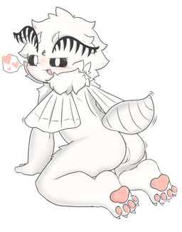 4_fingers 4_toes back_wings black_eyes butt feet female fingers fur genitals hands_on_ground horn kneeling looking_at_viewer looking_back pawpads paws pink_pawpads shy solo toes vulva white_body white_eyes white_fur wings papyruscafe animal_humanoid arthropod arthropod_humanoid chimera humanoid insect insect_humanoid lepidopteran lepidopteran_humanoid moth moth_humanoid absurd_res hi_res