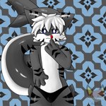 ambiguous_gender anthro blue_eyes clothing eyebrows fin glistening grey_body hair kemono latex looking_at_viewer pupils shark_tail simple_background solo striped_body stripes tail tongue tongue_out underwear white_body white_pupils davyluiz changed_(video_game) the_shark_(changed) fish goo_creature marine requiem_shark shark tiger_shark 1:1 2025 digital_media_(artwork) hi_res portrait shaded three-quarter_portrait watermark