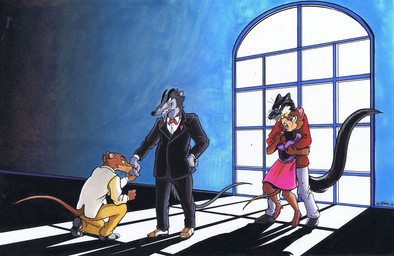 angry anthro black_body black_clothing black_fur black_nose black_suit bodily_fluids boss bottomwear bow_tie brown_body brown_fur cheek_tuft claws clothed clothed_anthro clothed_male clothing collared_shirt countershade_neck countershading crying dress_shirt evil_face evil_grin eyewear facial_tuft female floating_eyebrows forced fully_clothed fully_clothed_anthro fully_clothed_male fur gangster glasses grabbing_from_behind grey_body grey_fur grin group hostage inner_ear_fluff inside kissing_hand kneeling long_tail looking_at_another mafia male mob mob_boss mobster neck_grab on_one_knee pants pince-nez pink_bottomwear pink_clothing pink_skirt rape_face red_clothing red_shirt red_topwear restrained ring ring_(jewelry) scared sharp_teeth shirt skirt smile standing suit tail tears teeth topwear tuft whiskers white_bottomwear white_clothing white_pants window window_light window_shade roz_gibson don_bluth the_secret_of_nimh jack_salem jenner_(nimh) justin_(nimh) mrs._brisby gulonine mammal marten mouse murid murine mustelid musteline rat rodent sable_(marten) 2016 crossover signature traditional_media_(artwork)