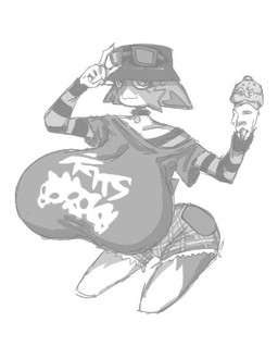 :3 anthro big_breasts bottomwear breasts cheek_tuft clothing collar dessert ears_down eyelashes eyewear facial_tuft female female_anthro food hat headgear headwear huge_breasts hyper hyper_breasts ice_cream looking_at_viewer nails pattern_clothing pivoted_ears print_clothing print_shirt print_t-shirt print_topwear sharp_nails shirt shorts slim_anthro slim_female smile solo striped_clothing stripes sunglasses t-shirt topwear tuft stoopiedoopie epic_games fortnite meow_skulls calico_cat domestic_cat felid feline felis mammal 2026 digital_drawing_(artwork) digital_media_(artwork) monochrome sketch