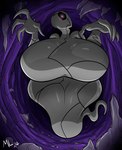 1_eye big_breasts breasts claws female glowing glowing_eyes grey_body huge_breasts not_furry pink_eyes solo wide_hips ameizinglewds ben_10 cartoon_network ghostfreak alien ectonurite ghost spirit 2024 hi_res