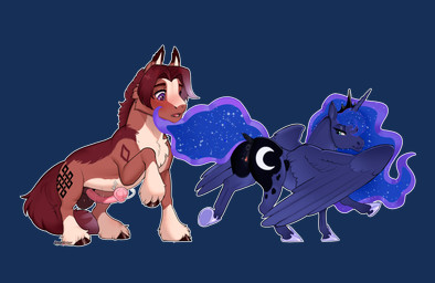 anus balls blush bodily_fluids butt cum duo erection feathers female feral feral_on_feral fur genital_fluids genitals hooves horn male male/female mane penis standing tail teeth tongue wings angellsview3 conditional_dnp friendship_is_magic hasbro my_little_pony mythology princess_luna_(mlp) equid equine horse mammal mythological_creature mythological_equine winged_unicorn 2026 absurd_res alpha_channel digital_drawing_(artwork) digital_media_(artwork) hi_res
