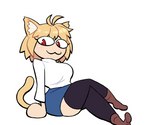 :3 absolute_territory big_breasts blonde_hair bottomwear breasts clothing female hair legwear looking_at_viewer red_eyes short_stack skirt solo thigh_highs wide_hips lovetopullmicke tsukihime type-moon neco-arc animal_humanoid cat_humanoid felid felid_humanoid feline feline_humanoid humanoid mammal mammal_humanoid neco_spirit absurd_res hi_res