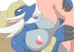 anthro bald big_breasts blush breast_play breast_suck breasts duo female fur human_on_anthro interspecies male male/female nipples nude solo_focus sucking tarian nintendo pokemon generation_5_pokemon human mammal pokemon_(species) samurott