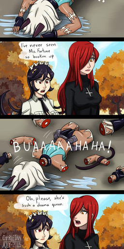 black_hair blue_eyes bodily_fluids breasts christian_cross christian_symbol confetti cross crucifix crying dark_body dark_skin dialogue dismemberment fangs female group hair machine open_mouth parody red_eyes red_hair religion religious_symbol sad scar sharp_teeth tears teeth text white_hair yellow_eyes charleian christianity nickelodeon skullgirls spongebob_squarepants filia nadia_fortune parasoul robo-fortune samson_(skullgirls) animal_humanoid cat_humanoid felid felid_humanoid feline feline_humanoid human humanoid mammal mammal_humanoid parasite_(skullgirls) robot 1:3 2015 absurd_res comic english_text hi_res