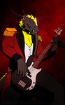 anthro bass_guitar bassist circus claws clothed clothing coat collar concert electronics evil_face evil_grin evil_look fangs grin guitar headphones looking_at_viewer male microphone muscular musical_instrument open_clothing open_mouth pecs plucked_string_instrument ringmaster ringmaster_outfit shirtless shirtless_male smile solo string_instrument tail teeth topwear vest rebeldragon101 mythology nightwish ernesto_(rebeldragon101) dragon mythological_creature mythological_scalie scalie hi_res