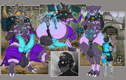 2_penises 4_arms 4_eyes anal anal_penetration anthro armor balls big_balls big_breasts big_penis blue_eyes blush bodily_fluids breasts crouching cum cum_inflation cum_inside dialogue diphallism duo emanata erection genital_fluids genitals gynomorph gynomorph/gynomorph headgear heart_eyes heart_symbol helmet holding_leash holding_object horizontal_diphallism huge_balls huge_penis inflation intersex intersex/intersex leash machine multi_arm multi_eye multi_genitalia multi_limb multi_penis onomatopoeia outside penetration penile penile_penetration penis penis_in_ass profanity sex sound_effects speech_bubble standing text thick_thighs wide_hips christomwow bungie destiny_(series) gigachad alien eliksni robot absurd_res english_text hi_res busty_boy_(lore) male_(lore)