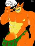 barazoku biceps big_bulge big_muscles big_penis bulge genitals growth half-erect huge_bulge huge_muscles huge_penis male muscular muscular_male nipples pecs penis penis_base solo tattered fulcren activision crash_bandicoot_(series) tiny_tiger dasyuromorph mammal marsupial recently_extinct_species thylacine absurd_res hi_res