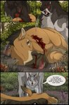 canid canine canis comic death english_text equid equine equus female feral gore group hi_res horse hunting male mammal text therbis url wolf