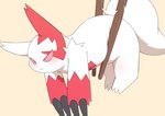 angry anthro belly blush chopsticks claws fur male micro pink_eyes slightly_chubby solo white_body white_fur matchstick_39 nintendo pokemon generation_3_pokemon pokemon_(species) zangoose