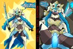 anthro armor armor_damage blue_hair blush breastplate breasts brown_body clothed clothing crown crowned_sword_zacian dialogue diamond_grenadier duo female forced fur_collar generation_6_pokemon generation_8_pokemon genitals ghost glowing glowing_genitalia glowing_penis hair hand_under_leg headgear hektor_the_horny_edgy_knight hi_res holding_melee_weapon holding_object holding_sword holding_weapon honedge hybrid hybrid_pokemon instant_loss_2koma knight legendary_pokemon lying male male/female melee_weapon midriff nintendo penis pigtails pink_nose pokemon pokemon_(species) pokemorph raised_leg scratch solo_focus speech_bubble spirit sword undead warrior weapon white_hair wooloo zacian zenia_the_wooloo_zacian