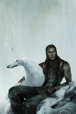 ambiguous_gender bottomwear clothing cuddling dark_body dark_skin denim denim_bottomwear denim_clothing dreadlocks eyes_closed feral fur gloves group handwear jacket jeans long_snout male pants relaxing shirt sitting smile snout topwear white_body white_fur naomi_chen borzoi canid canine canis domestic_dog human hunting_dog mammal sighthound 2:3 hi_res