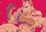 abs anthro biceps facial_scar male muscular muscular_anthro muscular_male pecs scar solo canyne_khai kawe canid canine canis mammal wolf 2016 digital_media_(artwork)