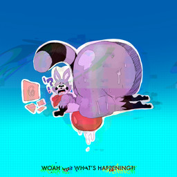 anthro big_bulge big_butt bodily_fluids bulge butt clothed clothing glitch huge_bulge huge_butt hyper hyper_butt kerchief lying male neckerchief neckwear shortstack shortstack_male skimpy sweat sweaty_butt thick_thighs lumiink indigo_park rambley_raccoon digital_creature mammal procyonid raccoon hi_res