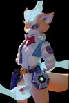 anthro balls bottomless clothed clothing femboy forced genitals glans green_eyes group gun handgun holster holstered_pistol male nipples penis pistol ranged_weapon weapon dragoon343 nintendo star_fox fox_mccloud canid canine fox mammal 3d_(artwork) digital_media_(artwork)