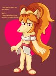 anthro athletic belly belly_dancer_outfit clothed clothing dirty_talk female panties partially_clothed paws skimpy skimpy_dress solo underwear caustic_bubonic underlust undertale_yellow ceroba_ketsukane canid canine fox mammal hi_res