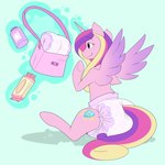 bag blush diaper female feral horn levitation magic pink_body pink_diaper poofy_diaper purple_eyes quadruped sitting talc_powder wet_wipes wings bubblepuppers friendship_is_magic hasbro my_little_pony mythology princess_cadance_(mlp) equid equine mammal mythological_creature mythological_equine winged_unicorn 1:1 absurd_res hi_res