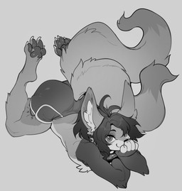 2_tails 4_toes anthro ass_up biped bottomwear butt claws clothing dolphin_shorts feet femboy head_on_hand looking_at_viewer male male_anthro multi_tail pawpads paws shorts simple_background smile smiling_at_viewer solo tail toe_claws toes white_background glacierclear naruto canid canine fennec_fox fox mammal true_fox 2023 absurd_res digital_media_(artwork) greyscale hi_res monochrome