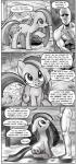 anon bald border comic covering cutie_mark dialogue duo earth_pony english_text equid equine female feral friendship_is_magic frown fur grey_body grey_fur grey_hair hair hasbro hay hi_res horse human inside introduction leaf linked_speech_bubble looking_up male mammal marble_pie_(mlp) monochrome motion_lines multicolored_hair muscular my_little_pony name_drop name_in_dialogue open_mouth pencils_(artist) pony purple_eyes rock shadowed_eyes sitting smile species_in_dialogue speech_bubble standing teeth text text_emphasis two_tone_hair white_border worried
