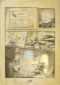 anthro arm_scar biped blue_eyes claws dialogue duo eyelashes female feral inside male page_number quadruped red_tattoo scar shocked tail tattoo text truescorn nintendo pokemon pokemon_mystery_dungeon spike_chunsoft orchid_(truescorn) snuff_(truescorn) generation_4_pokemon generation_5_pokemon herdier pokemon_(species) weavile 2026 absurd_res colored comic english_text hi_res huge_filesize