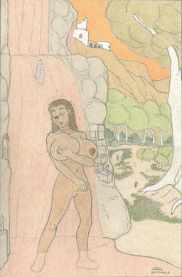 anthro areola bathing big_breasts breasts brown_areola brown_body brown_fur brown_hair brown_nipples candle eyes_closed female fur genitals hair holding_breast nipples nude nude_anthro nude_female outside pink_water plant pubes shrub solo tree vulva waterfall waterfall_shower lobar ka_sarra mammal porcupine rodent colored_pencil_(artwork) colored_sketch hi_res sketch traditional_media_(artwork)