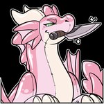fin green_eyes horn inflatable membrane_(anatomy) membranous_wings pink_body pink_monochrome pool_toy smile solo telegram_sticker wings symrea european_mythology mythology animate_inanimate dragon living_inflatable mythological_creature mythological_scalie scalie western_dragon wyvern spot_color
