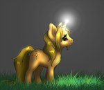 blonde_hair cutie_mark eyelashes female feral glistening glistening_eyes hair horn open_mouth orange_body purple_eyes side_view solo tail yellow_tail milk-jug hasbro my_little_pony mythology equid equine mammal mythological_creature mythological_equine unicorn