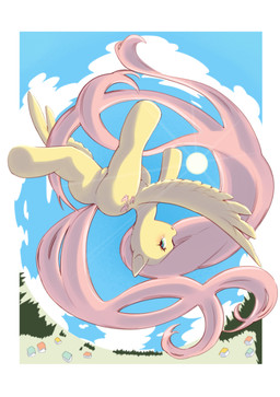 butt cloud cutie_mark day feathered_wings feathers featureless_crotch female feral flying grass hair long_hair pink_hair plant solo sun wings unousaya friendship_is_magic hasbro my_little_pony mythology fluttershy_(mlp) equid equine mammal mythological_creature mythological_equine pegasus 2018 digital_media_(artwork) shaded