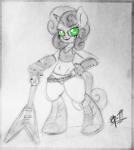 2014 anthro anthrofied biped clothing digital_drawing_(artwork) digital_media_(artwork) electric_guitar equid equine female fingerless_gloves flying_v friendship_is_magic gibson gloves green_eyes guitar hair handwear hasbro hi_res horn koffeekuma mammal musical_instrument my_little_pony mythological_creature mythological_equine mythology navel panties plucked_string_instrument solo standing string_instrument sweetie_belle_(mlp) underwear unicorn