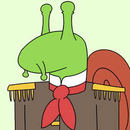anthro clothed clothing green_body male side_view solo dukeofsnailplace gastropod mollusk snail 1:1 hi_res icon