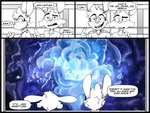 5_fingers butt captain_hopp clothed clothing comic dialogue english_text fingers genitals gesture hair hand_gesture inoby lagomorph leporid male male/male mammal nebula penis pointing rabbit space spacebunz star stephan_(spacebunz) text