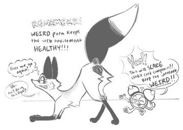 anatomically_correct anatomically_correct_genitalia anatomically_correct_vulva animal_genitalia animal_vulva anus asking_another butt canine_genitalia canine_vulva clock clock_eyes duo female feral genitals presenting presenting_anus presenting_hindquarters presenting_vulva speech_bubble text vulva clockstops3am conditional_dnp object_shows animate_inanimate canid canine fox mammal english_text
