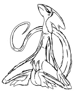 2_penises 3_toes 5_fingers animal_genitalia animal_penis anthro blush cloaca contiguous_snout crouching dripping embarrassed feet fin fingers genitals head_fin hemipenes long_tail looking_at_viewer male multi_genitalia multi_penis nervous penis pupils simple_background slim slit_pupils solo tail toes nal_wt nintendo pokemon cayde_the_inteleon generation_8_pokemon inteleon lizard pokemon_(species) reptile scalie hi_res monochrome
