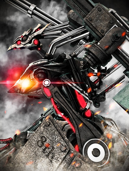 anthro carrying_another duo gatling_gun glowing glowing_eyes gun lens_flare machine machine_gun male metallic_body minigun multi_eye on_head ranged_weapon red_eyes science_fiction side_view smoke weapon wire deino_(artist) deino_(modeler) magnesium_(deino) ambient_arthropod ambient_cockroach ambient_insect robot robot_anthro 3:4 3d_(artwork) autodesk_3ds_max_(artwork) digital_media_(artwork) hi_res