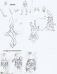 anthro blood bodily_fluids feet female foot_focus nude practice savagery smile solo stretching text nemesis_qq-type disney zootopia judy_hopps lagomorph leporid mammal rabbit english_text hi_res monochrome sketch url watermark