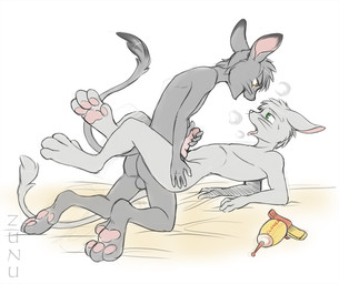 anal anthro breath clone duo erection eye_contact genitals handjob intraspecies looking_at_another lying male male/male male_penetrated male_penetrating male_penetrating_male nude on_back panting penetration penile penis selfcest sex square_crossover tail zunu-raptor mammal mouse murid murine rodent