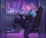 5_fingers anthro bottomwear clothed clothing fingers male pants shows solo tlt_echelon lagomorph leporid mammal rabbit 2022 digital_media_(artwork)