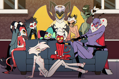 4_arms antennae_(anatomy) anthro beak butt casting_couch choker clothed clothing feathered_wings feathers feet fur furniture gold_(metal) gold_tooth group hair halo hand_on_chin harem hat headgear headwear heart_symbol hooves horn imminent_sex jewelry male multi_arm multi_limb navel navel_piercing necklace nipple_chain nipple_piercing nipples nude nude_anthro nude_humanoid nude_male on_model piercing scar sharp_teeth sitting skinny skinny_anthro skinny_humanoid skinny_male slim slim_anthro slim_humanoid slim_male smile sofa tail talons teeth toes white_body winged_angel wings prismanoodle hazbin_hotel hellaverse helluva_boss piper_perri_surrounded adam_(hazbin_hotel) angel_dust blitzo_(helluva_boss) chazwick_thurman fan_character fizzarolli_(helluva_boss) stolas_(helluva_boss) striker_(helluva_boss) terry_(prismanoodle) valentino_(hazbin_hotel) angel angel_humanoid aquatic arachnid arthropod avian bird demon fish humanoid imp insect lepidopteran lizard moth moth_demon owl reptile scalie shark shark_demon spider spider_demon winged_humanoid 3:2 hi_res meme