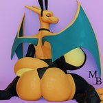 anthro areola big_breasts big_butt breasts bunny_costume butt clothing costume female huge_breasts huge_butt latex looking_at_viewer looking_back solo tail thick_thighs wings masterbrony nintendo pokemon yuki_(evov1) yukizard_(evov1) charizard generation_1_pokemon pokemon_(species) 1:1 3d_(artwork) blender_(artwork) digital_media_(artwork) hi_res