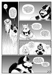 absurd_res akree_(shade) anthro biped canid canine canis comic dagger_(shade) dialogue english_text hi_res male mammal monochrome shade_the_wolf speech_bubble text wolf