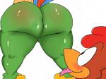 anthro beak big_butt blush body_blush bubble_butt butt butt_blush clothed clothing duo feathers feet fur hair male male/male multicolored_tail simple_background smile tail thick_thighs toes tongue tongue_out wide_eyed wide_hips gpassaros_(artist) disney the_three_caballeros jose_carioca panchito_pistoles avian bird chicken galliform gallus_(genus) mammal parrot phasianid 2018 4:3 digital_media_(artwork)