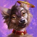 anthro canid canine canis domestic_dog halo hi_res mammal melodyofforest