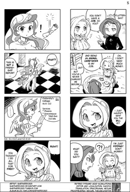 anthro anthrofied bodily_fluids clothing dialogue eyewear feathered_wings feathers female glasses horn humor note sweat text wings shepherd0821 friendship_is_magic hasbro my_little_pony mythology fluttershy_(mlp) princess_celestia_(mlp) rarity_(mlp) equid equine mammal mythological_creature mythological_equine pegasus unicorn winged_unicorn 2013 4koma comic english_text monochrome url