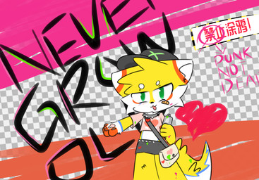 alternative_fashion anthro clothed clothing fur looking_at_viewer male open_mouth punk solo tail text young young_male kalerui canid canine fox mammal digital_media_(artwork) english_text hi_res