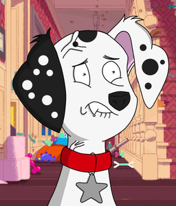 black_ears black_nose black_spots collar ear_tuft feral floppy_ears fur heterochromatic_ears male pink_inner_ear red_collar solo spots star toony tuft white_body white_fur white_spots theycallmebishop 101_dalmatian_street 101_dalmatians disney dylan_(101_dalmatians) canid canine canis dalmatian domestic_dog mammal hi_res